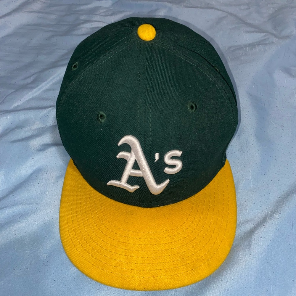 Oakland Athletics A's New Era Road Authentic On-Field 59FIFTY Hat 7 3/4